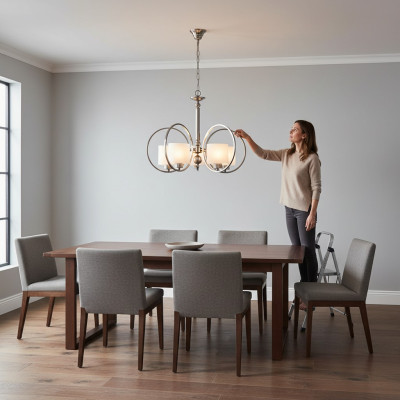 Lampe de plafond Salon Plafonnier Suspension en verre Chambre Luminaire