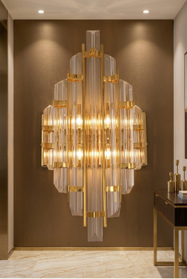 Lustre mural lampes de couloir design salon luxe nouvelle or