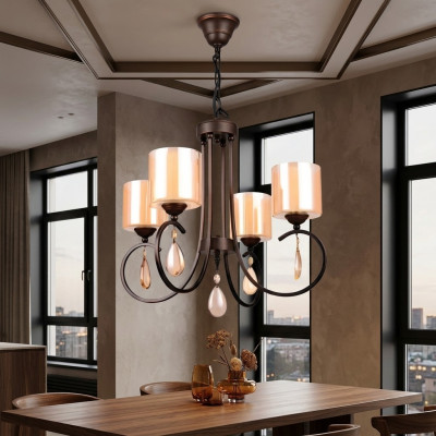 Lampe de plafond suspendue Design moderne Or Salon Verre nouveau