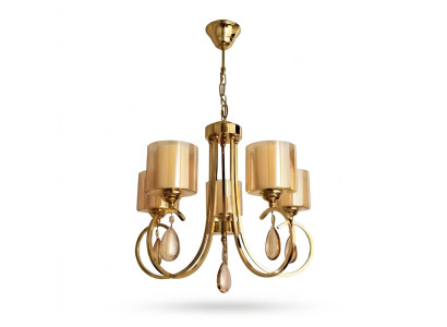 Lustre de salon en verre de luxe avec suspension de lumière balcon.
