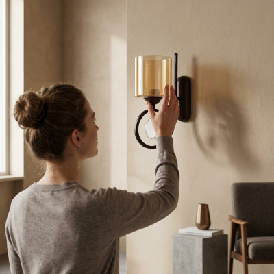 Applique murale Salon Luxe Or Chambre Moderne Lustre Verre