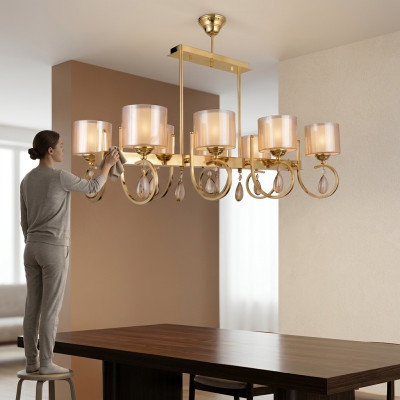 Lampe de plafond Salon Luminaire Lustre de luxe Lustre Lustres Luminaires 50x75