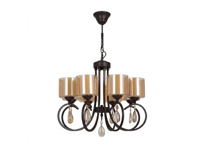 Lampe de plafond Lampe suspendue pour salon Plafonnier Lustre en verre de luxe 66x70