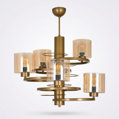 Lustre suspendu de plafond de luxe pour l'éclairage du salon en cristal neuf