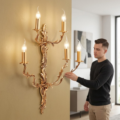 Applique murale Lampes Murales Lampes Salon Chambre luxe or