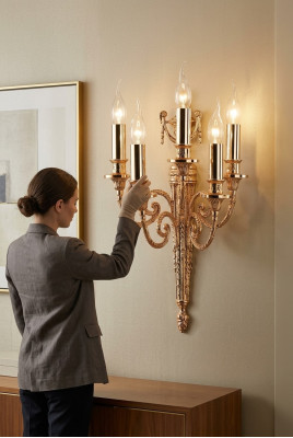 Applique murale Lampe murale Lampes Appliques Bougies Or Appliques Murales Luminaire