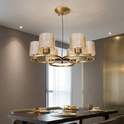 Lustre Moderne Salon Plafonnier Luxe Nouveau Lustre en Verre