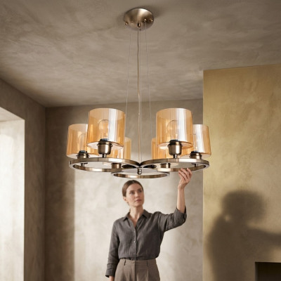 Style de lampe moderne au plafond Lampe suspendue moderne en métal Salle de séjour nouvelle