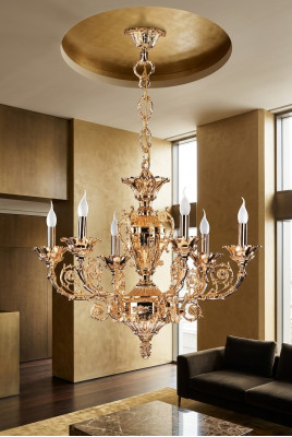 Lustre de plafond doré luminaire suspension lumières de salle de séjour lumières classiques