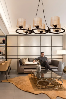 Plafonnier Lampe de plafond Lumière du plafond du salon Abat-jour Lustre de luxe