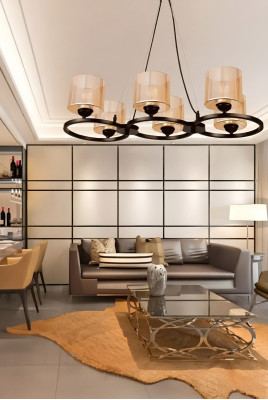 Plafonnier Lampe de plafond Lumière du plafond du salon Abat-jour Lustre de luxe