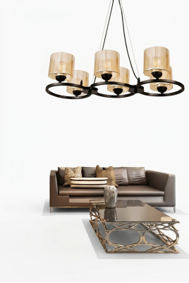 Plafonnier Lampe de plafond Lumière du plafond du salon Abat-jour Lustre de luxe