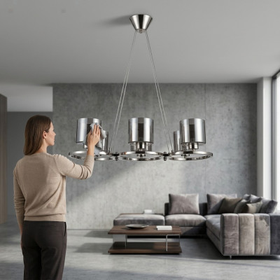 Lampe de plafond de luxe Belle lustre de plafond en verre Salon