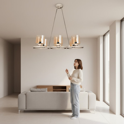 Lustre de salle à manger Luminaire Lampe suspension 80x70 luminaires suspendus Lampes