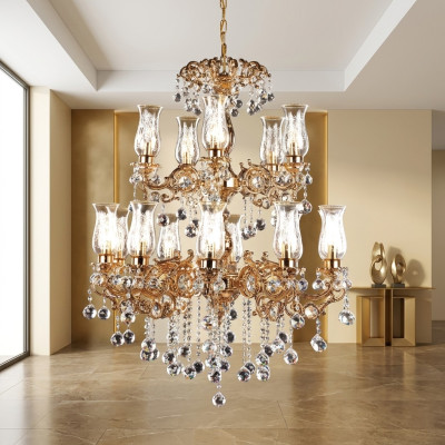 Lustre de luxe Lampe de salon Suspension Lampe Lustre Lumières