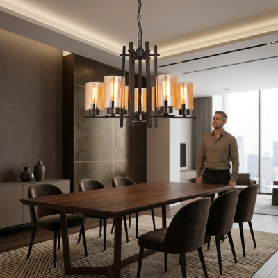 Lustre de plafond de loft Luminaire Luminaire de designer Lampe suspendue Lampes d'éclairage Fixtures de lampes