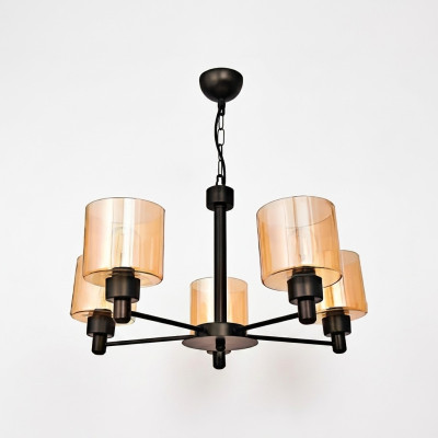 Plafonnier Loft Abat-jour en verre Lustre Lampe de plafond Luminaire suspendu pour salon 65x70