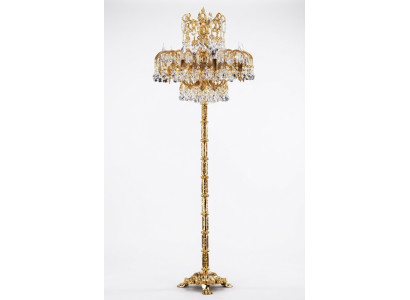 Lampe de sol Salon de luxe Bras de lecture Chambre à coucher Cristal classique