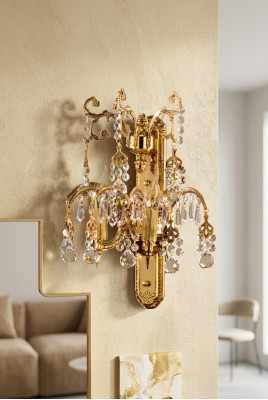 Applique murale dorée Lampes murales Lampes de salon Applique murale de luxe