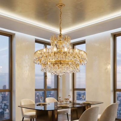 Suspension de luxe Hôtel Lampe Grand plafonnier 75x120cm Lustre