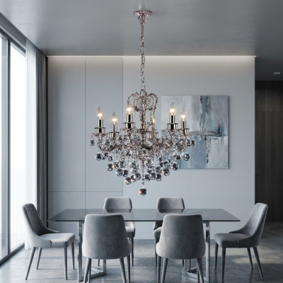 Lustre en cristal Lampe de plafond Lampadaire Suspendu Salon