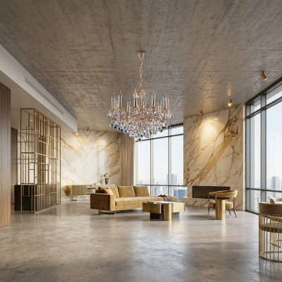 Lustre de luxe pour salon Suspension en verre Plafonnier Lustres sur pied
