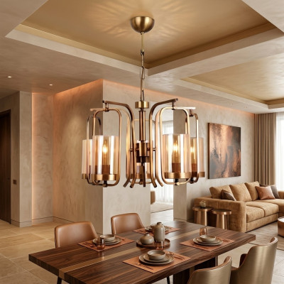 Lustre plafond Salon Lumière plafonnement Lustre moderne beau luxueux