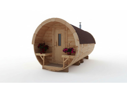 Sauna sauna tonneau sauna extérieur sauna de jardin 590 x Ø 2,27 m kit de tonneau sauna
