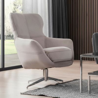 Fauteuil pivotant Relax Club Canapé 1 place Canapé rembourré Beige