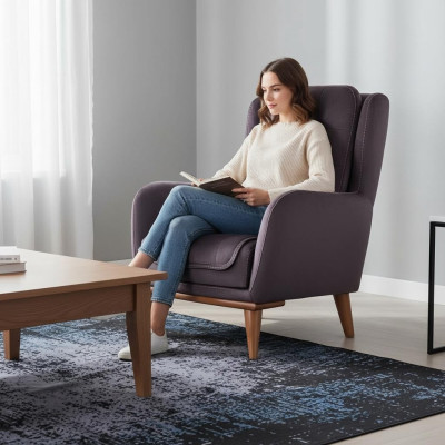Fauteuil club Chesterfield Relax en cuir canapé 1 place marron