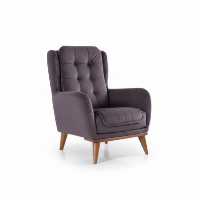 Fauteuil club Chesterfield Relax en cuir canapé 1 place marron