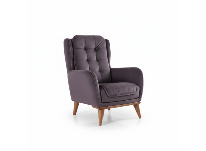 Fauteuil club Chesterfield Relax en cuir canapé 1 place marron