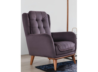 Fauteuil club Chesterfield Relax en cuir canapé 1 place marron