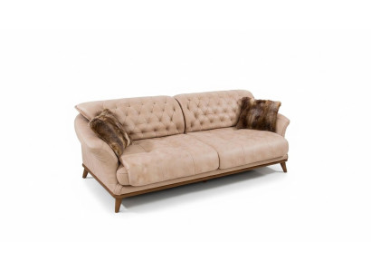 Canapé marron Canapé Salon Canapés Rembourrage Mobilier Trois places 221cm