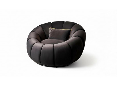 Fauteuil couleur noir confortable moyen doux luxueux pour le salon Club de détente