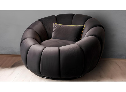 Fauteuil couleur noir confortable moyen doux luxueux pour le salon Club de détente