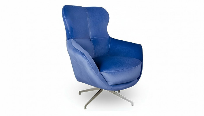 Fauteuil Couleur Bleu confortable moyen doux luxueux pour Salon Détente Club