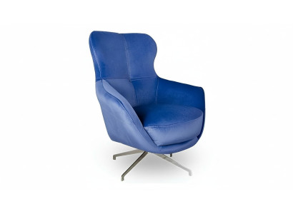 Fauteuil Couleur Bleu confortable moyen doux luxueux pour Salon Détente Club