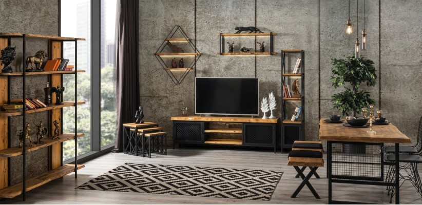 Étagères de livres design Armoire Penderie Armoires en bois Étagères 160x35x180cm Salon