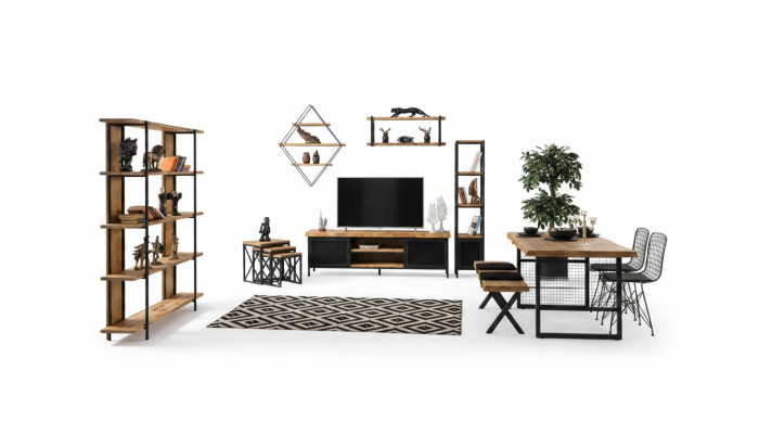 Étagères de livres design Armoire Penderie Armoires en bois Étagères 160x35x180cm Salon