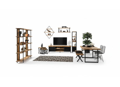 Étagères de livres design Armoire Penderie Armoires en bois Étagères 160x35x180cm Salon
