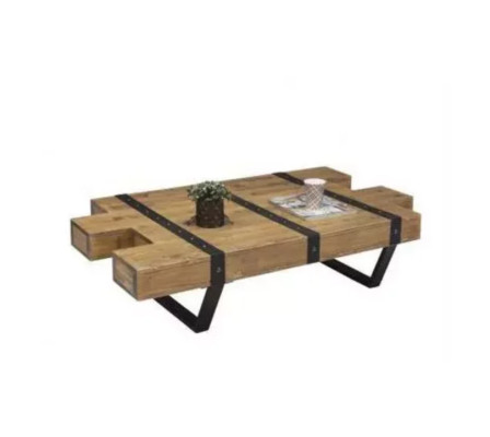Table basse Loft Design Meubles Table 130x80 Table de séjour Table en bois Tables basses