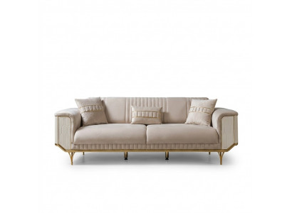 Canapé 3 places de luxe Salon Canapé bleu design moderne Meubles