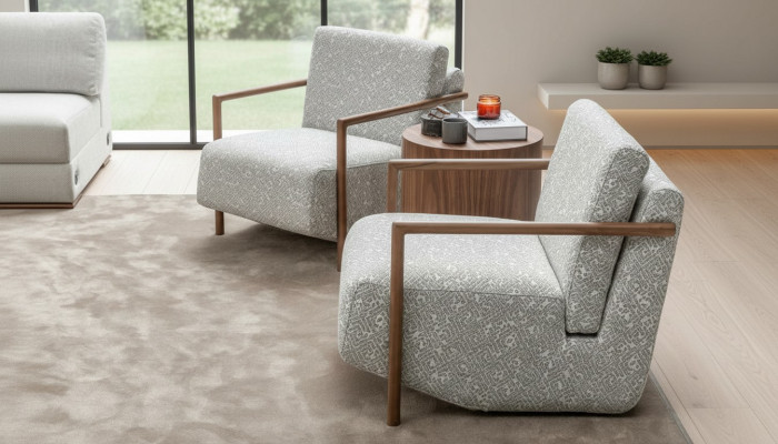 Fauteuil Salon Mobilier Design Moderne Rembourrage 1 Place Détente Gris Club