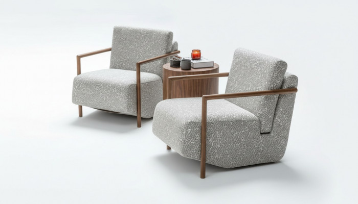 Fauteuil Salon Mobilier Design Moderne Rembourrage 1 Place Détente Gris Club