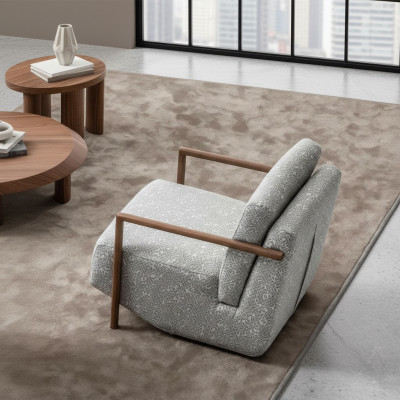 Fauteuil gris Design de meubles de salon Moderne Luxe Siège simple Club de détente