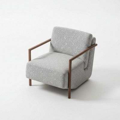 Fauteuil gris Design de meubles de salon Moderne Luxe Siège simple Club de détente