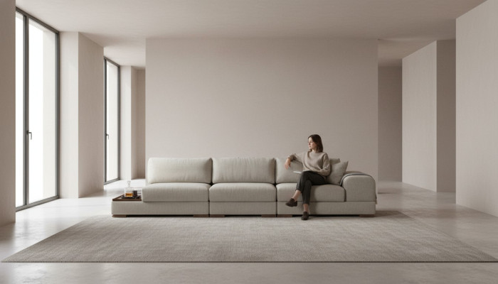 Canapé Canapé Rembourrage Meubles Canapés Design Grand xxl 5 Places 350cm Canapés
