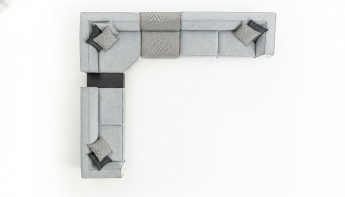 Canapé d'angle en tissu Design moderne Canapé rembourré 430x375cm Canapé en L Sofas