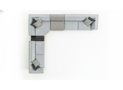 Canapé d'angle en tissu Design moderne Canapé rembourré 430x375cm Canapé en L Sofas